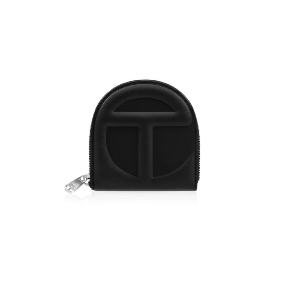 Telfar NWT black leather wallet unisex rare spring summer - Picture 6 of 6